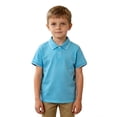 thumbnail image 1 of Polo Shirts Boys Light Blue Short Sleeve Polo Shirts 100 Day of School Shirt Girls Summer Casual Breathable Kids Size 9-10 Years Boys Clothes, 1 of 5