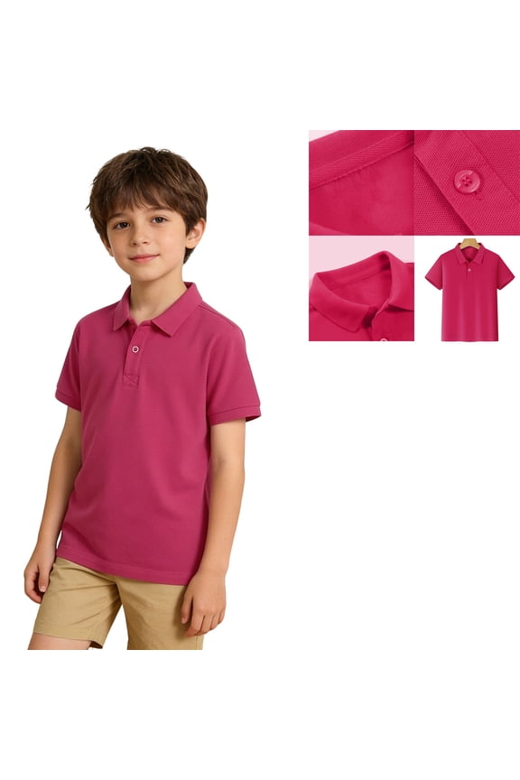 Polo Shirts Boys Pink Short Sleeve T Shirt Graduation Shirts Classic Kids 5-6 Years Boys Clothes