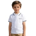 thumbnail image 1 of Polo Shirts Boys White Button Down Girls Short Sleeve Shirt Boys Formal Shirt Casual Collared Shirt Kids 9-10 Years Clothes Boys, 1 of 5