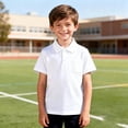 thumbnail image 1 of Polo Shirts Boys White Girls Short Sleeve Shirts Girls 100 Days of School Shirt Casual Collared Shirts Kids Dress Shirt for Boys 9-10 Years, 1 of 5