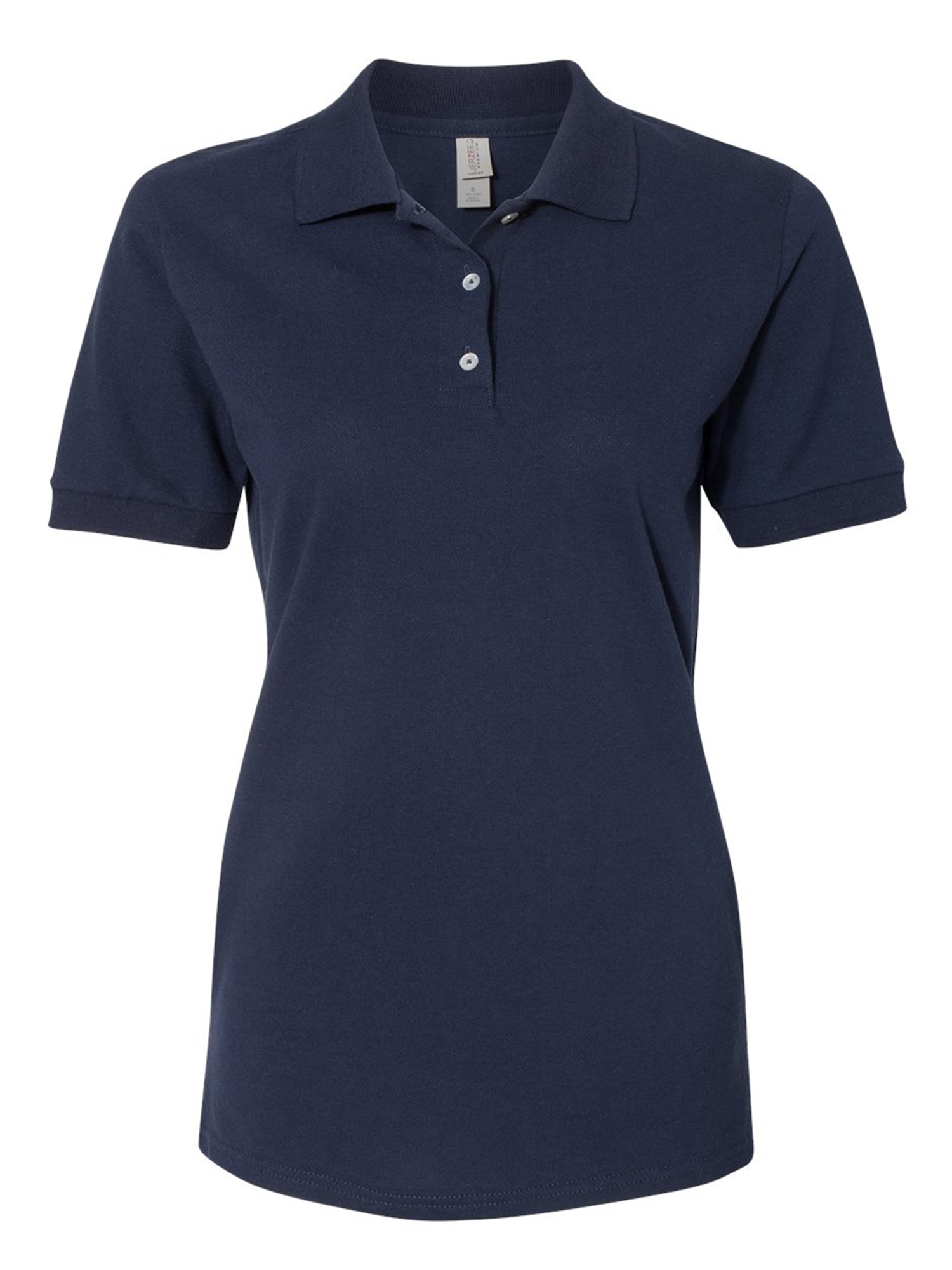 Navy blue polo shirt womens top