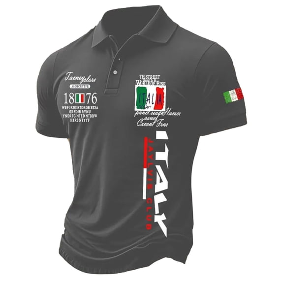 Polo Shirts For Men Casual Wear Loose Fit Button Detail Spring Summer Male Tees