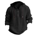 thumbnail image 1 of Polo Shirts For Men Fashionable Casual Solid Color Simple Button Hooded Hooded Button Down Tops, 1 of 4