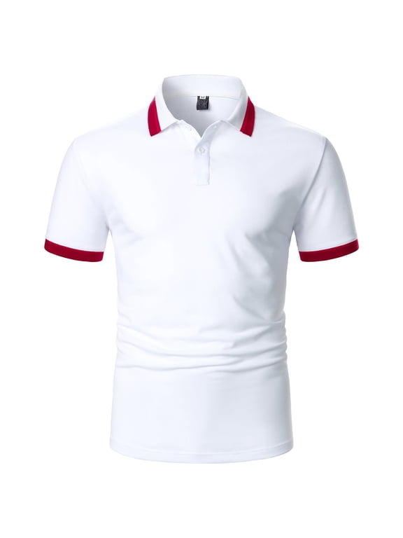Mens Business Polo Shirts Mens Regular Fit Shirt Preppy Clothes Shirts For Men Work Outdoor Sports Golf Tennis T Shirt Shirts For Men
