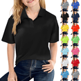thumbnail image 1 of Polo Shirts Girls Short Sleeve School Uniform Shirt Classic Color Button Down Top Comfortable Tee 6-11 Years, 1 of 4