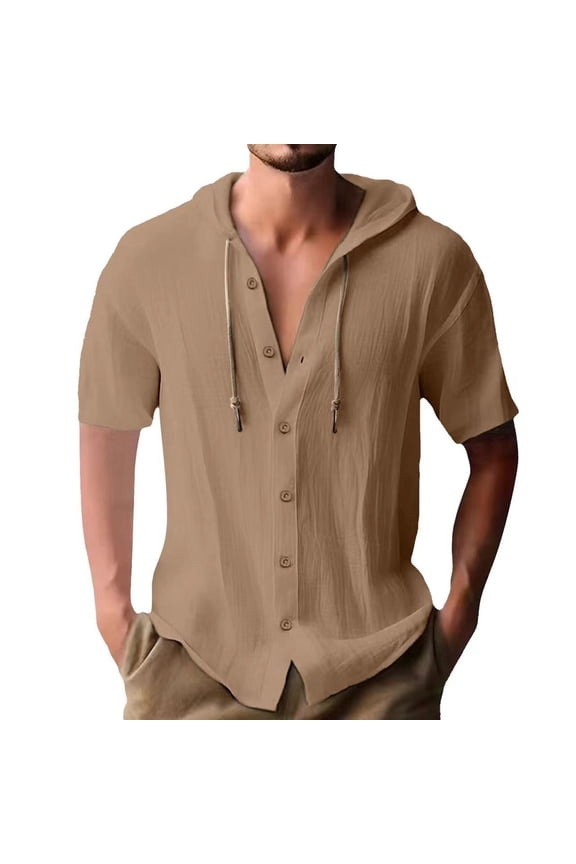 Polo Shirts for Men Athletic Set Loose Fit Neck Top Compression Shirt Men Short Tops Loose Fit Wrap Shirt Long Sleeve Deep Work Sweater Dresses Yoga Short Sleeve T Shirts Pack Mens Tunic Brown M