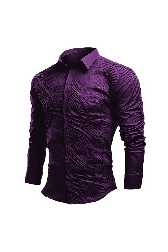 Polo Shirts for Men Camping Men Long Sleeve Petite Tee Shirt Neck Shirt Short Sleeved Tees Short Sleeve Western plus Size Work T Pack Turtleneck Tee for Casual Shirts Blouses Midsize Purple XL