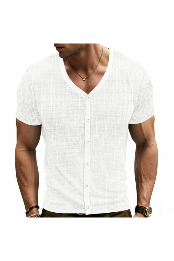 Polo Shirts for Men Casual Shirts Teens Mens Pocket Tee Thermal Undershirt Men Space Shirt Tunic T for under Scrub Workout Tops Neck Top plus Size Mens Long Sleeve Shirt Bulk Lady Fashion White L