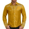 thumbnail image 1 of Polo Shirts for Men Long Sleeve Athletic Shirts Men Tunic Tops Large Co Long Sleeve Polyester T Shirt Athletic Fit T Shirt Mens Summer Tops Loose Fit under 100 Stretchy Scrub Top Yellow XL, 1 of 4