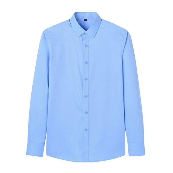 Polo Shirts for Men Long Sleeve for Men Tops Stretch Tee Mens Long Sleeve S Shirts Short Casual Loose Fit Neck Top Workout Stretch Top Mens Shirt Tall Light Blue 44