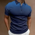 thumbnail image 1 of Polo Shirts Men,Men's Short Sleeved Golf Designed Summer Lightweight Casual Work Tops Blue XL, 1 of 2