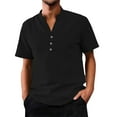 thumbnail image 1 of Polo Shirts for Men Raglan Short Sleeve Pack of T Shirts Men Athletic Long Sleeve Gentle Fabric Swim Cap Full T for Guard Football Top Swim Guard Band 13 Top Set Men's Casual Shirt Outdoor Black 3XL, 1 of 7