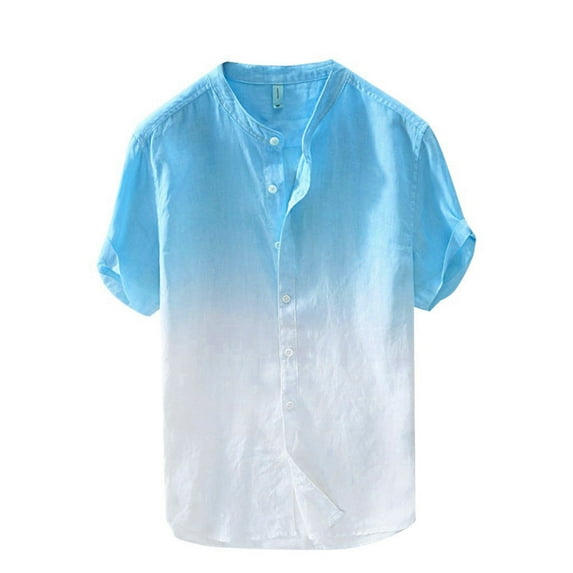 Polo Shirts for Men Raglan Top Warm Comfortable Men Active Wear Tops Lady Exercise 3/ 4 Sleeve T Shirts for Shirt Short Sleeve Athletic Short Tops Long Tees Pack Thin Wrap Mens Sky Blue M