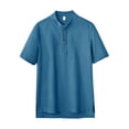 thumbnail image 1 of Polo Shirts for Men Rayon Long Sleeve Shirt Men Lady Exercise Workout Tops Mens Athletic Shirt Pack Long Sleeve Shirts for Pack Short Casual Undershirt Thermal Undershirt Athletic Blue 4XL, 1 of 3