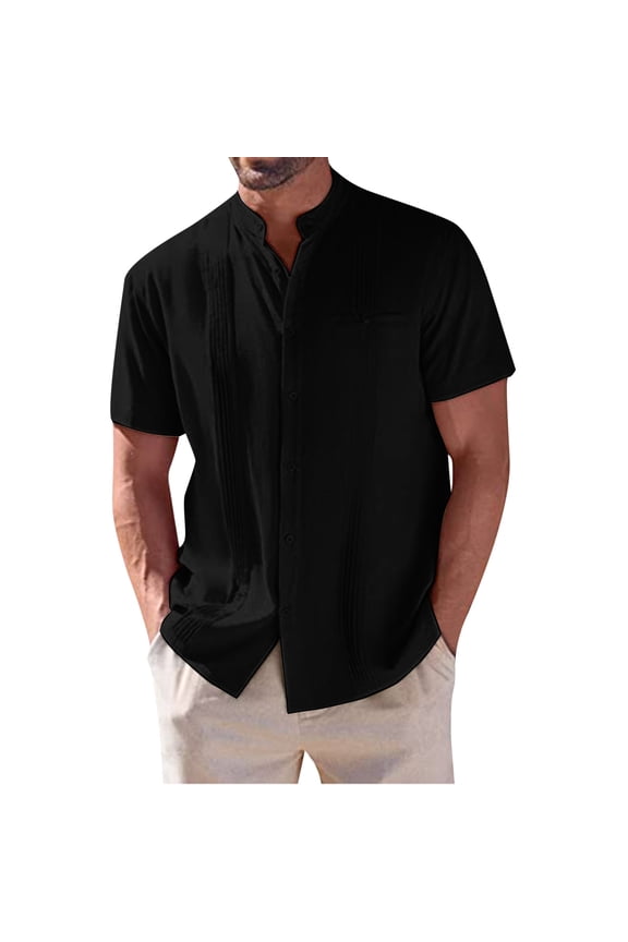Polo Shirts for Men Running Men Warm Comfortable Long Sleeve Postpartum Shirt Comfort Short Sleeve Yoga Shirt Long Cold Gear Small Compression Pack Running Phrasing Mens Spring And Summer Black L