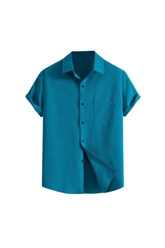 Polo Shirts for Men under Scrub Compression Yoga Comfort Long Sleeve Men Tight Long Sleeve Shirts for Boy Slipper Sock Shirt Tops Compression Shirt Blouses Summer Short Mens Tunic Length Blue 2XL