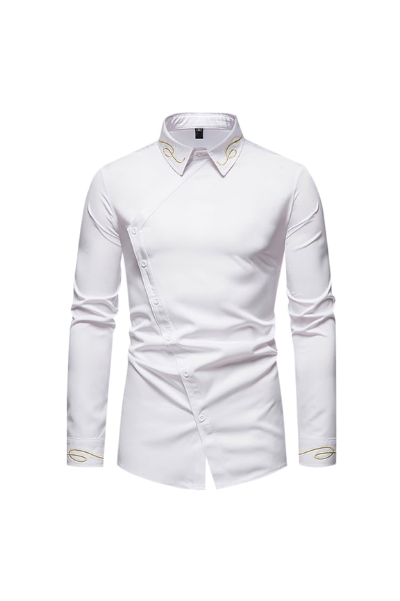 Polo Shirts for Men Scrub Undershirt Men Layering T Shirt Long Sleeve Pack Pack Shirt Mens Tall T Shirts plus Long Sleeved Phrasing Popular Summer Tops Cold Gear Embroidered White M