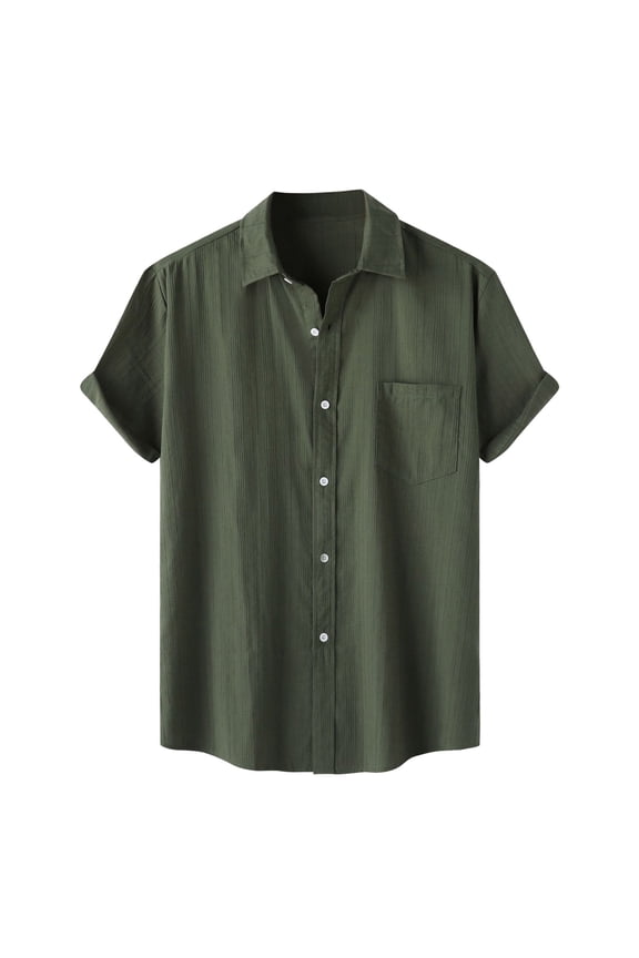 Polo Shirts for Men under Shirts Spandex Yoga Shirt Fit 5 Loose Fit T Shirt Foam Running Set Crop Top Long Sleeved Men's under Scrub Men Thin Tees Men's Athletic Tops Male Solid Color Army Green 2XL