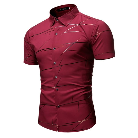 Polo Shirts for Men Spandex Long Sleeve Shirt Men Shirt Long Sleeve Shirts for Pack 7 Mens Clothes Fall Trendy Tech Set Dress T Loose Fit Summer Red M