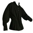 thumbnail image 1 of Polo Shirts for Men Thermal Raglan Long Sleeve Neck Workout Oversized Short Sleeve Mens Tunic Top Loose Tee Shirt Mens Tops Short Large Cold Gear Shirts Men Neck Tops Valentines Day Dress Black L, 1 of 4