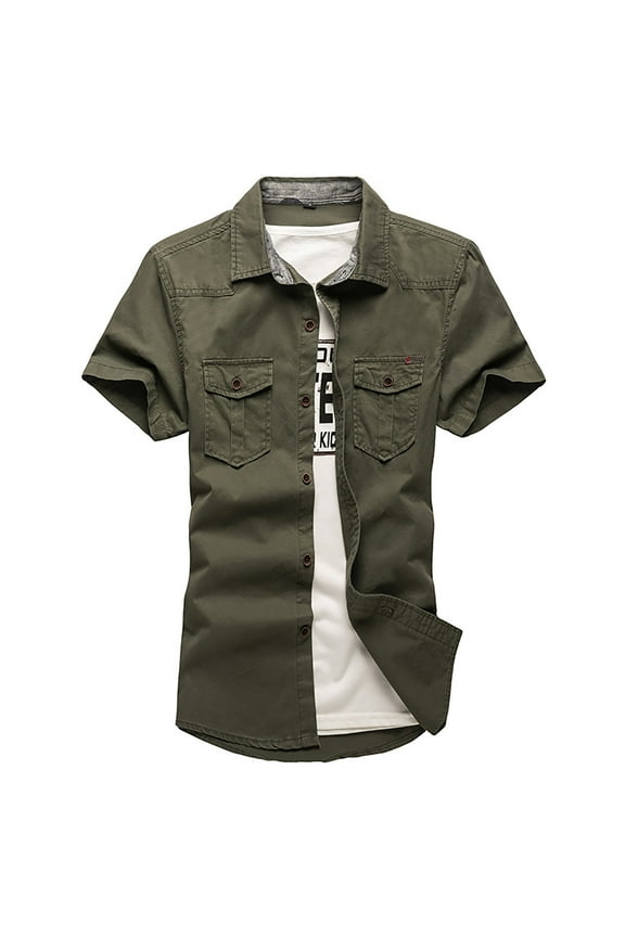 Polo Shirts for Men Turtle Neck Shirt Loose Fit T Shirt Long Sleeve Running Men Long Sleeve Workout Shirts for Selves T 7 Workout Pack Soft Top Yoga Army Green L