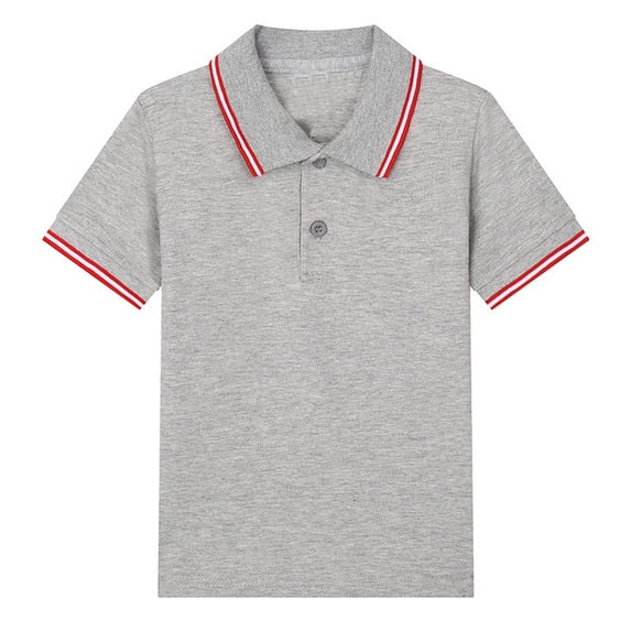 Polo Shirts for Boy Casual Soft Toddler Fashion Shirt Loose Breathable Summer Kids Clothing Grey Size 9-10 Years