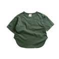 thumbnail image 1 of Polo Shirts for Boys 12-14 Toddler Kids Girls Boys Short Classic Loose Short Soft Short Sleeve Solid T Shirt Tee Tops Clothes Green, 9 Months, 1 of 8