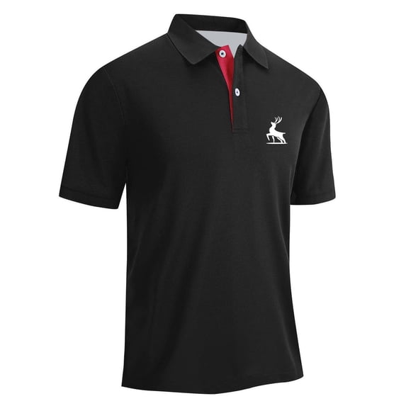 Polo Shirts for Boys Crewneck Comfortable and Soft Moisture Wicking Boys Athletic Shirts Summer Outdoor Clothes Black 13-14 Years