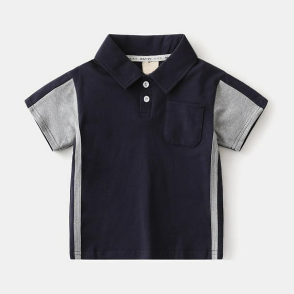 Polo Shirts for Boys Short Sleeve Boys' Color Block Shirt Boys' Fashion for Toddler Boys 18-24 Months