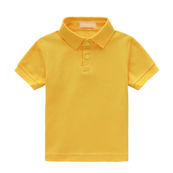 Polo Shirts for Boys Short Sleeve Boys Yellow Button down Shirt Boys Casual Shirts Boys Shirts for Boys 12-13 Years