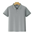 thumbnail image 1 of Polo Shirts for Boys Short Sleeve Lapel Collar Solid Color Tops Summer Stylish Casual Modern Kids Polos Size 4-5Y, 1 of 6