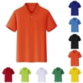 thumbnail image 1 of Polo Shirts for Boys Short Sleeve Lapel Collar Solid Color Tops with Pocket Summer Casual Comfortable Everyday Wear Kids Polos Size XXXL, 1 of 8