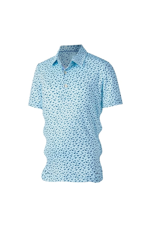 Polo Shirts for Boys Short Sleeve Rib Collar All Over Print Graphic Tees Summer Casual Loose Breathable Comfortable Kids Polos Size 14-15Y