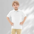 thumbnail image 1 of Polo Shirts for Boys Short Sleeve White Button down Shirt Boys Boys Summer Shirts Uniform Shirts for Boys 10-11 Years, 1 of 4