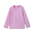 thumbnail image 1 of Polo Shirts for Girls 12-14 Toddler Kids Boys Girls Long Sleeve Basic Inside T Shirt Casual Tees Shirt Tops Solid Cloths Pink, 12-18 Months, 1 of 3