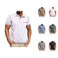 thumbnail image 1 of Polo Shirts for Men 3-Button Summer Casual Short Sleeve Mens T-Shirts with Pocket Dress Shirts, 1 of 7