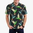 thumbnail image 1 of Polo Shirts for Men, Blue Green Hummingbird Cuteness Casual Mens Polo Shirts Short Sleeve Button Down Classic Mens Golf Polo Shirts, 1 of 7