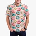 thumbnail image 1 of Polo Shirts for Men, Blue Pink White Donut Print Cuteness Casual Mens Polo Shirts Short Sleeve Button Down Classic Mens Golf Polo Shirts, 1 of 7