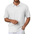 thumbnail image 1 of Polo Shirts for Men Button Up Color Blocked Men's Polo Shirts Short Sleeve Cotton Classic Golf Polo Collared Shirts Comfy Work Short Sleeve, 1 of 4