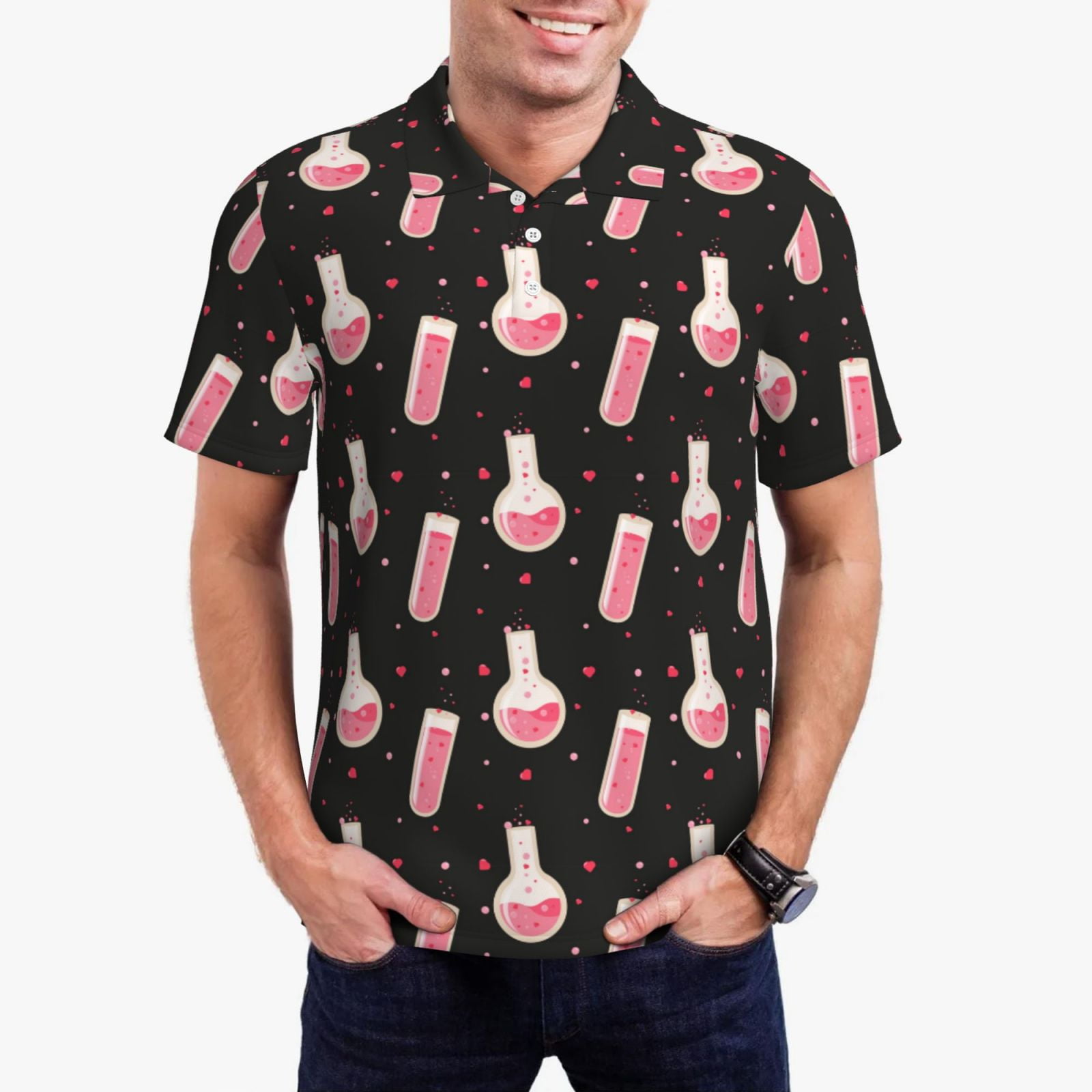 Polo Shirts for Men Chemistry Tools 1 Casual Mens Short
