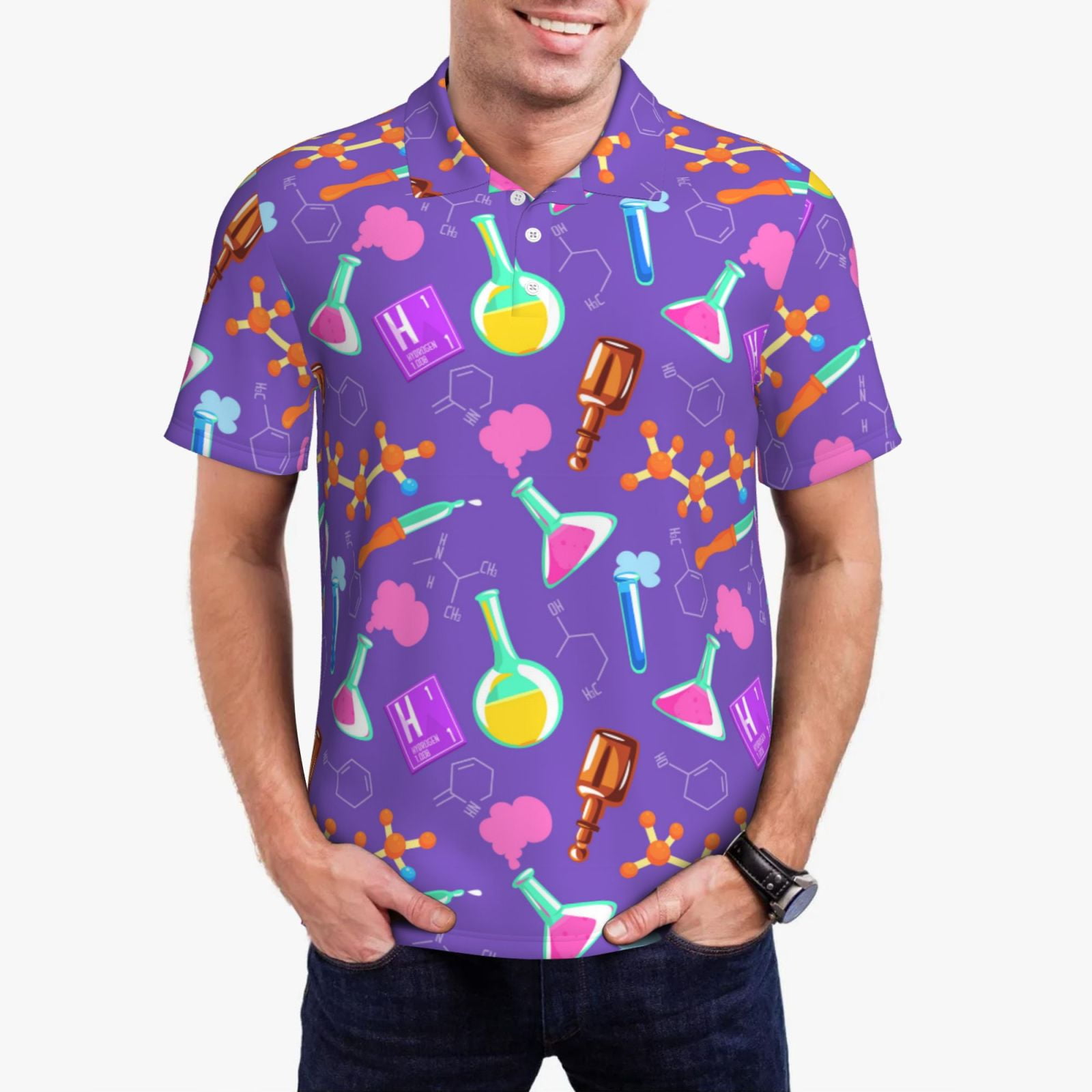 Polo Shirts for Men Chemistry Tools Mens Polo Shirts Short