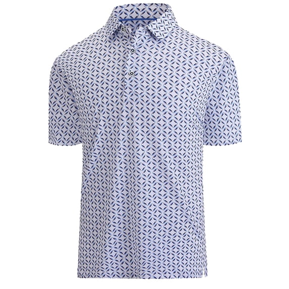 Polo Shirts for Men Classic Fit Business Button Collared Short Sleeve Top Performance Moisture Wicking Loose Mens Shirts