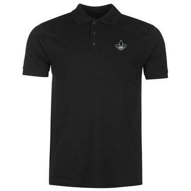 Polo Shirts for Men Fleur De Lis 1 Embroidered Short Sleeve Mens Polo Shirts