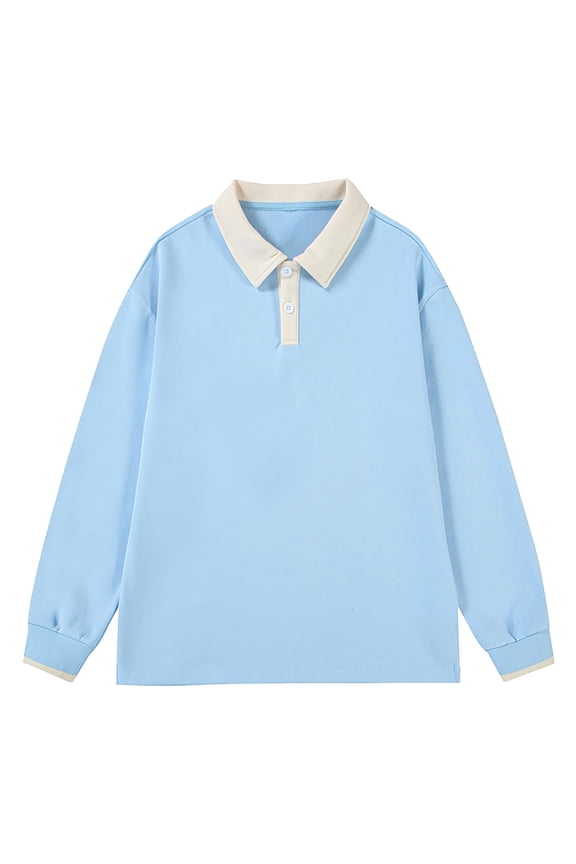 Polo Shirts for Men Heavy Solid Color Sweat Loose Lapel Long Sleeve Assorted Coat Men'S Clothing