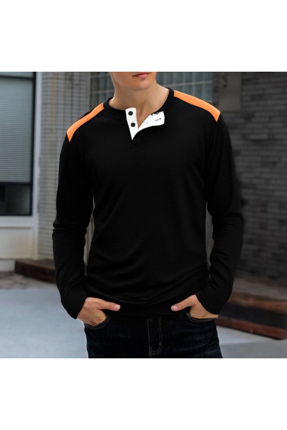 Polo Shirts for Men,Men's Leisure Fashion Monochrome Shirts Upper Garment,Fashion Comfortable Casual Tops for Daily Wear