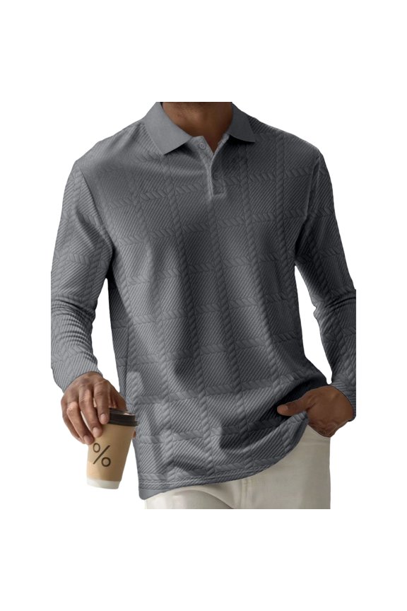 Polo Shirts for Men,Men's Leisure Fashion Monochrome Shirts Upper Garment,Fashion Comfortable Casual Tops for Daily Wear