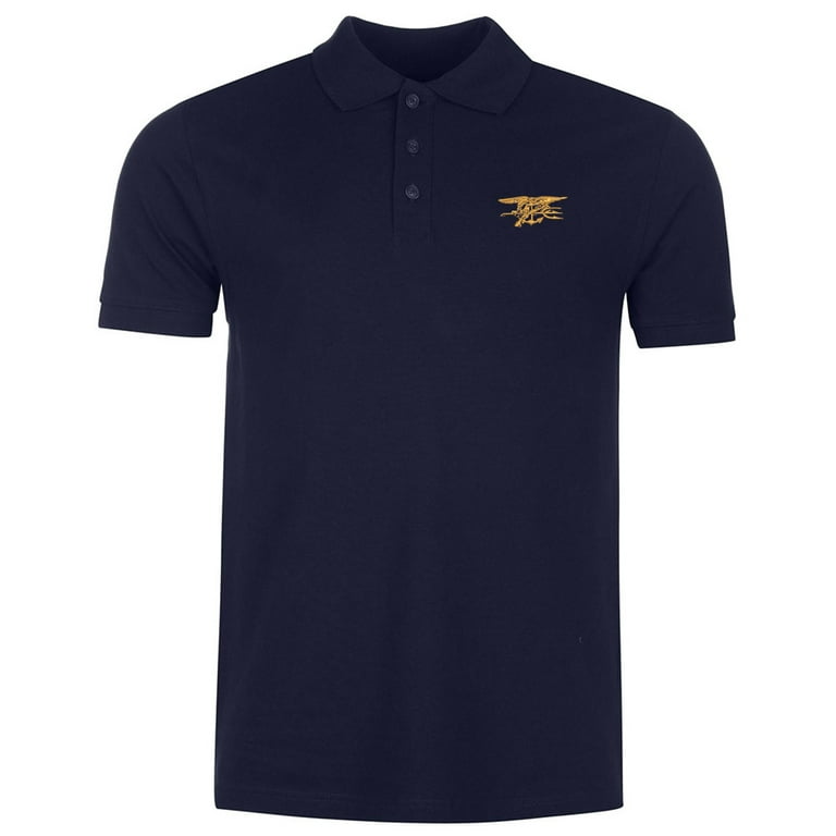 Polo Shirts for Men Navy Seal Military Embroidered Short Sleeve Mens Polo Shirts