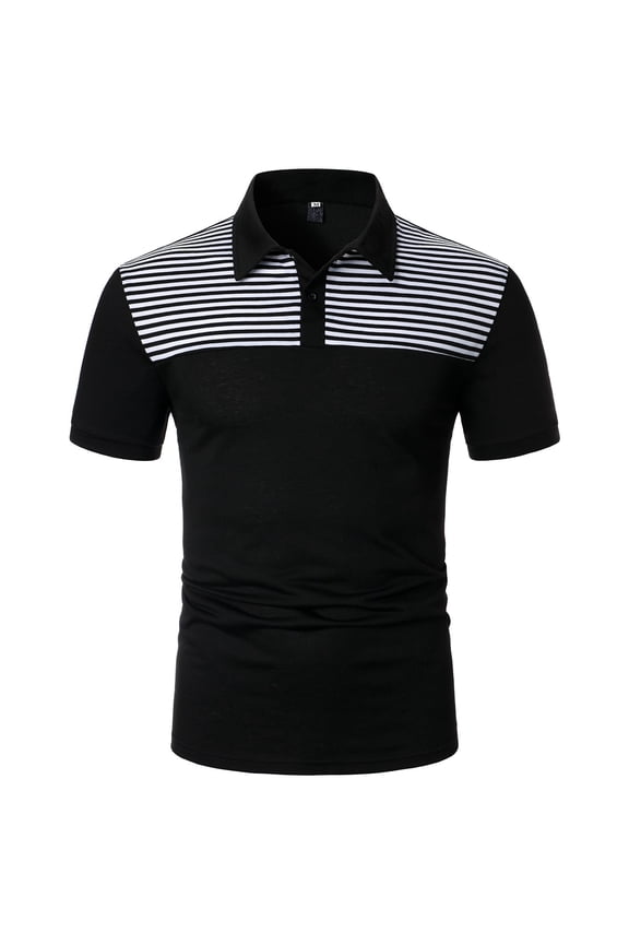 Polo Shirts for Men Regular Fit Preppy Work Outdoor Sports Tennis Men'S Clothing