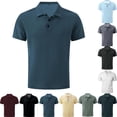 thumbnail image 1 of Polo Shirts for Men Short Sleeve Collared Ice Silk Shirt Stretchy Quick Dry Golf Casual Cool Tops, 1 of 8