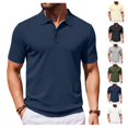 thumbnail image 1 of Polo Shirts for Men Short Sleeve Dry Fit Performance Golf Polos 3 Buttons Casual Notch Collared Shirt Men, 1 of 4